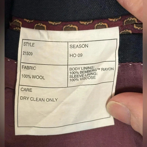 J Crew Ludlow Jacket 100% Wool Navy Size 40L Classic Business Preppy - Picture 6 of 12